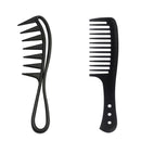 Aestustheri 2-Pack Wide-Tooth Comb for Long Curly Wet Wavy Hair - Anti-Static Smooth-Grip Shark-Tooth Design, Perfect for Detangling Curls - for Women & Men, Hairdresser Use