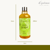 Di Palomo White Grape & Aloe Bath Honey 300ml. Bath Oil & Bubble Bath Blend. Shower Gel with Moisturising Skin Care. Luxury Body Wash Relaxation Gift for Women. Pamper Gifts for Her.