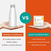 grüum Brightening Shampoo Bar 50g - Solid Shampoo Bars for Hair Up to 60 Washes - Plastic Free Vegan Bar for Men & Women - Paraben Free Rich Lathering Bars for Colour Treated Hairs