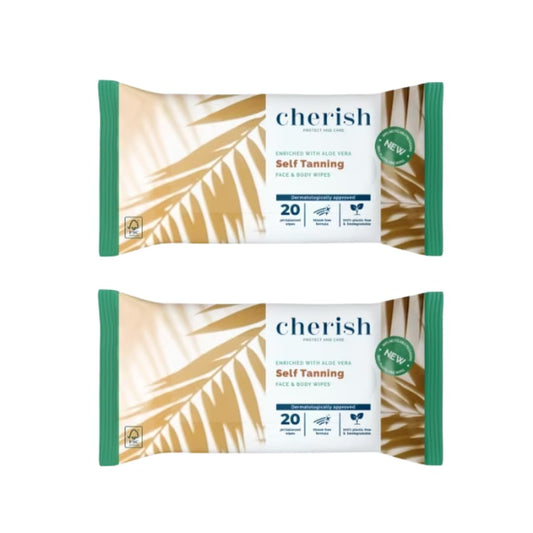 Generic Self-Tanning Wipes – 2 x 20 Pack (40 Wipes Total) | Gradual Self-Tan Towelettes for Face & Body | Streak-Free, Quick-Drying | Unisex Bronze Glow. Enriched with Aloe Vera.