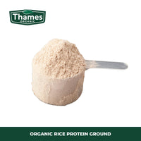 Thames Organic Organic Rice Protein Ground: Premium Plant-Based Protein for Health & Fitness Enthusiasts - Vegan-Friendly 500g
