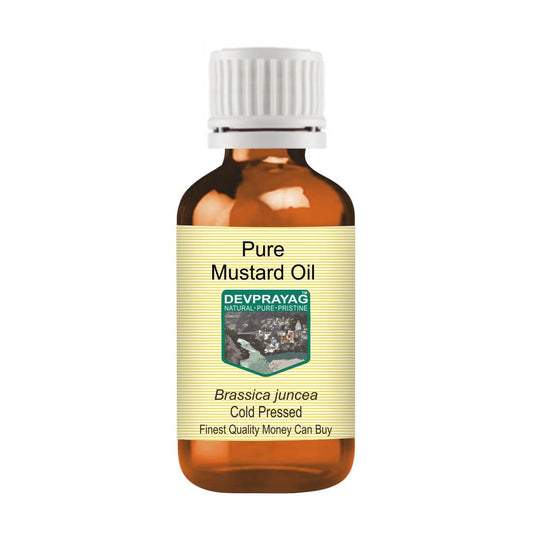 DEVPRAYAG Devprayag Pure Mustard Oil (Brassica juncea) Natural Therapeutic Grade Cold Pressed 50ml (1.69 oz)