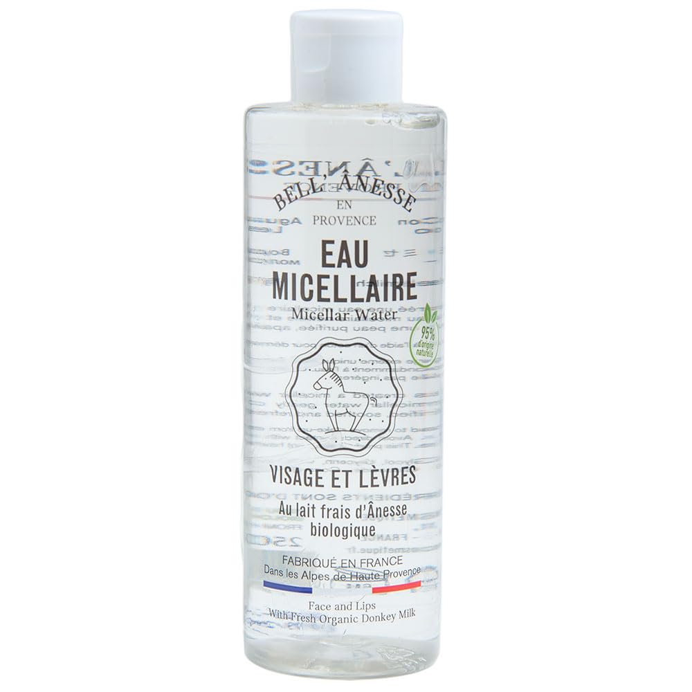 Label Provence Nature - French Micellar Water Cleanser and Make up Remover - Enriched with Organic Donkey Milk - For All Skin Types - Donkey Milk Fragrance - 250ml