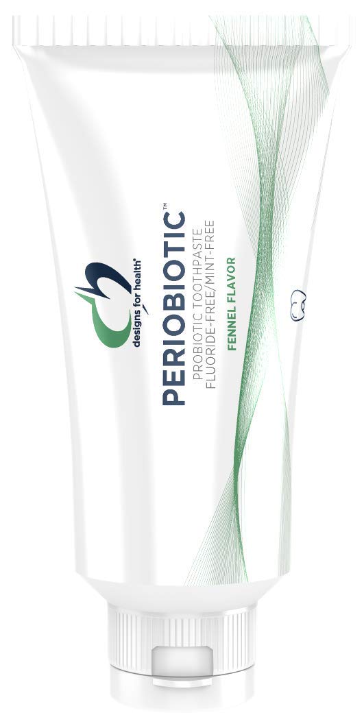 Designs for Health PerioBiotic Toothpaste - Dental Probiotic Tooth Paste with Xylitol to Help Maintain Oral Health, Fennel Oil for Fresh Breath - SLS-Free + No Fluoride, Fennel Flavor (4oz)