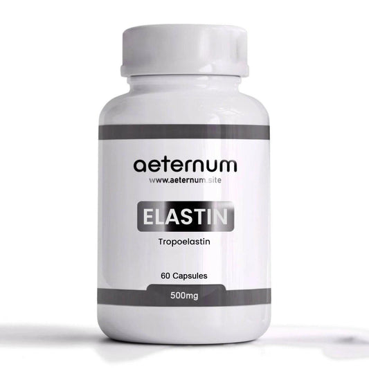 aeternum Marine Elastin 500mg 60 Capsules – Pure Anti-Aging Skin Firming & Collagen Support, Third-Party Tested