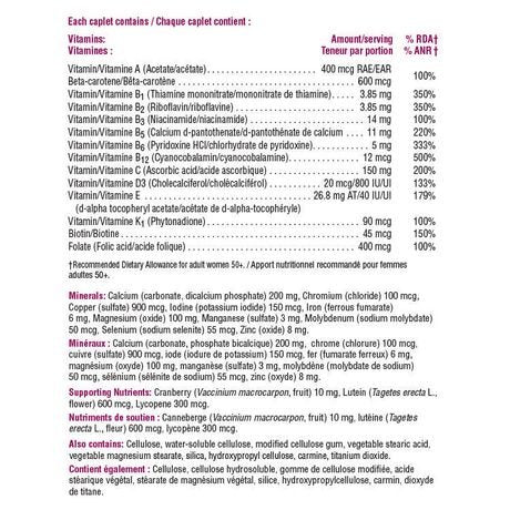 Jamieson 100% Complete Multivitamin for Women 50+, 90 caps