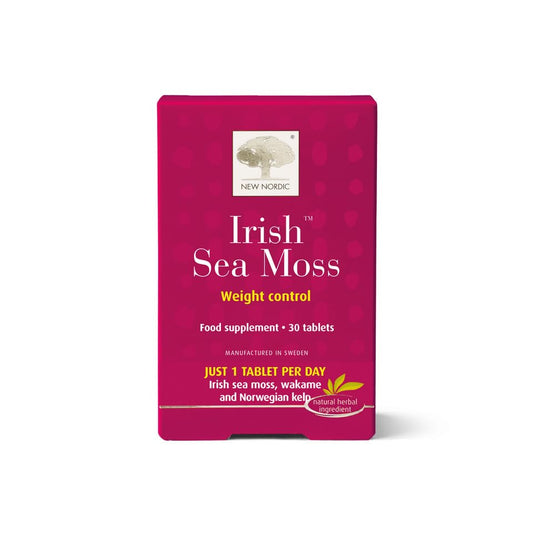 New Nordic Ltd New Nordic Irish Sea Moss Extract | Powerful Tri-Algae Complex with Pure Norwegian Kelp and Wakame Seaweed | Vegan & Gluten Free | Compressed Raw Powder | 30 Tablets