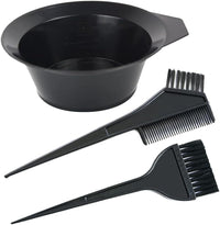 Generic Hair Dye Set (3 Pcs) Hair Dye Set Colouring Tint Tool Brush Kit Double-Sided Comb Brush with Mixing Bowl Hairdressing & Highlighting Home Accessories for Men Women & Girls