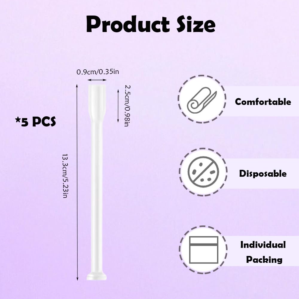 Mwrenqei 5 PCS Personal Disposable Vaginal Applicators Individually Wrapped Pessary Applicators Portable Lube Applicator for Women Managing the Private Parts of Body