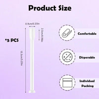 Mwrenqei 5 PCS Personal Disposable Vaginal Applicators Individually Wrapped Pessary Applicators Portable Lube Applicator for Women Managing the Private Parts of Body