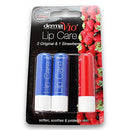 Derma V10 Derma Logics Lip Care 2 Original Plus 1 Strawberry Free - 2 + 1 Pack