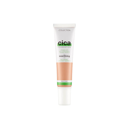Collection Cosmetics Hydrating Medium Coverage Cica Foundation Infused with Anti-Redness, Vegan Foundation, 30ml, Maple