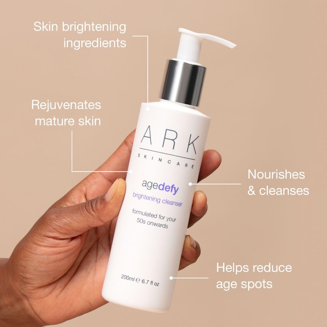 ARK Skincare Age Defy Brightening Cleanser, For Mature Skin, Hydrating Daily Cleanser with Vitamin C, Red Algae & Blackcurrant, 200ml