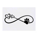 Azeeda 'Infinity Hearts & Paw' Temporary Tattoo - Water Resistant, Skin-Safe, Non-Toxic Transfer (TO00046462)