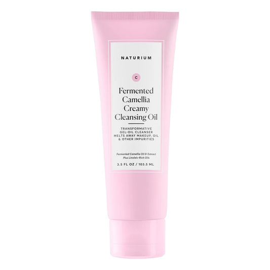 Naturium Camellia Creamy Cleansing Oil, Fermented Camellia Oil & Extract Plus Linoleic-Rich Oils | 3.5 FL OZ / 103.5 ML