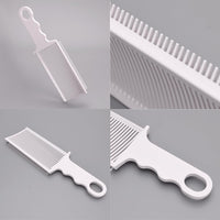 FZGLHQQ 2 PCS Fade Combs Professional Hair Cutting Combs Barber Combs Clipper Combs Anti-Static Heat Resistant Blending Flat Top Comb Clipper for Men Salon Hair Styling Tools (White)