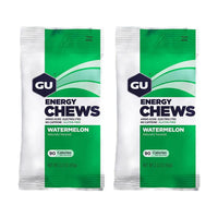 VPoint Leisure GU Energy Chews Double Serving Packs. Energy Gummies with Electrolytes for Running, Cycling, Triathlon & Other Sports - Pack of 2 (Watermelon)
