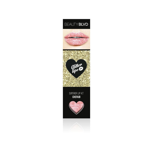 BEAUTYBLVD Glitter Lips, Cruelty Free Lip Kit - Cherub
