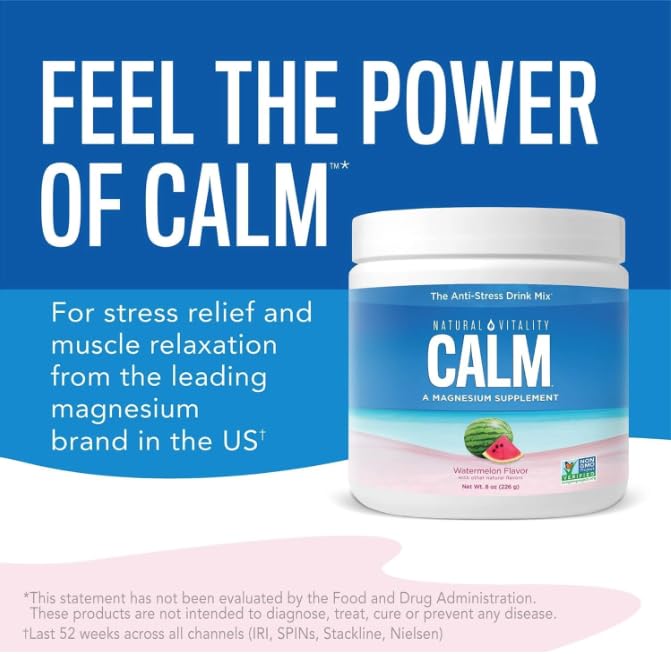Generic Magnesium Powder Calm, Watermelon, Gluten Free, 226 g
