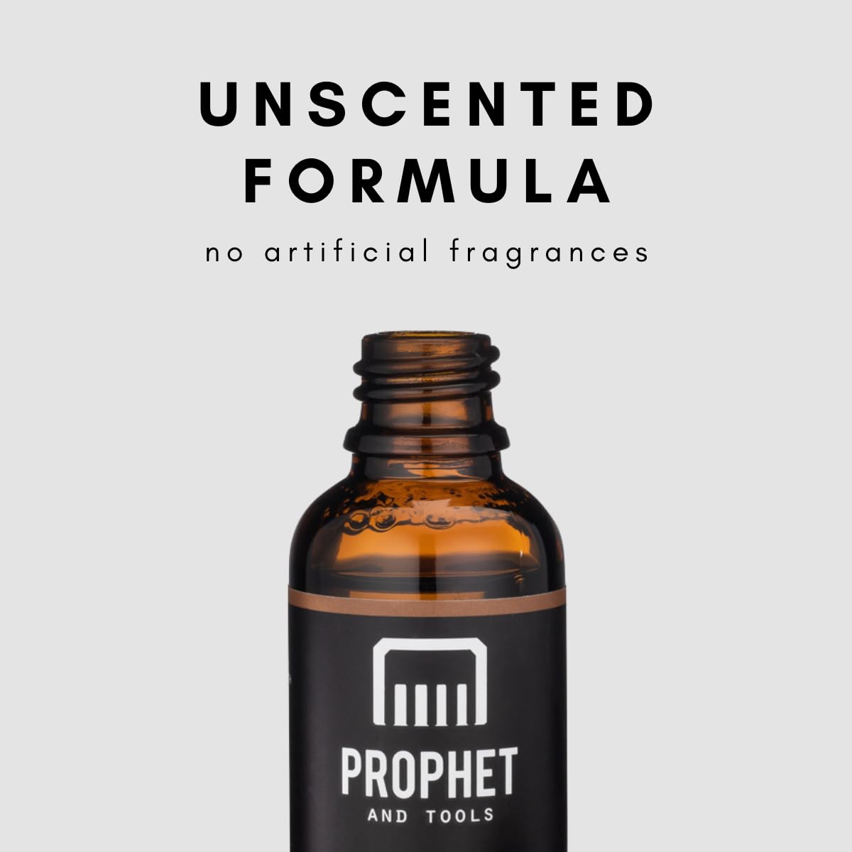 Prophet and Tools 2023 Favourite* Unscented Beard Oil, Revolutionary Formula Helps to Thicken Beard Growth, Soften Hairs, Relieve Itch & Flaking, Beard Comb Included, 30 Ml