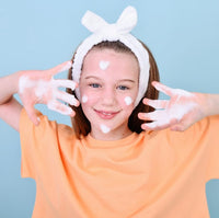 LAV KIDS Lav Kids 3-Step Daily Skincare Set for Kids – Foaming Cleanser 100ml, Face Cream 50ml, SPF 50 Sunscreen 50ml – Hypoallergenic with Hairband & Travel Mesh Bag – Gentle for Sensitive Skin (Hydrating)