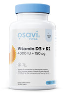 OSAVI Osavi Vitamin D3 + K2, 4000 IU + 150 μg – 120 Softgels | Supports Bone, Teeth & Immune Health | High–Potency Formula with Quali®–D & K2VITAL® | MCT Oil for Optimal Absorption