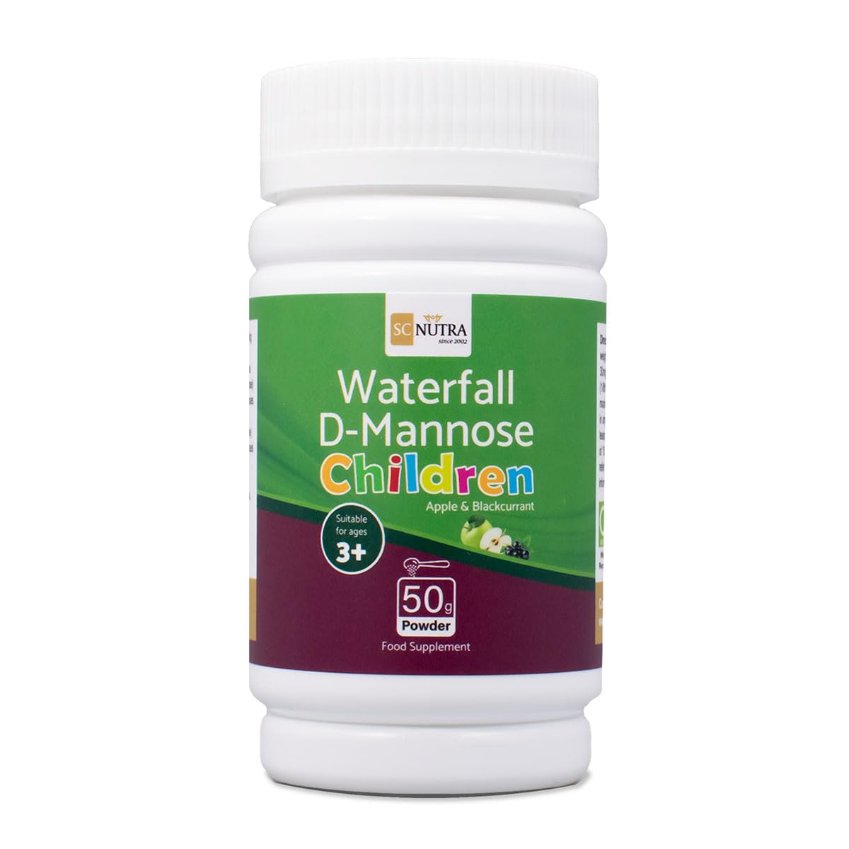 sc nutra Waterfall D-Mannose Children - Apple & Blackcurrant - Infant D-Mannose - Suitable for Girls & Boys aged 3+ SC Nutra (Sweet Cures)