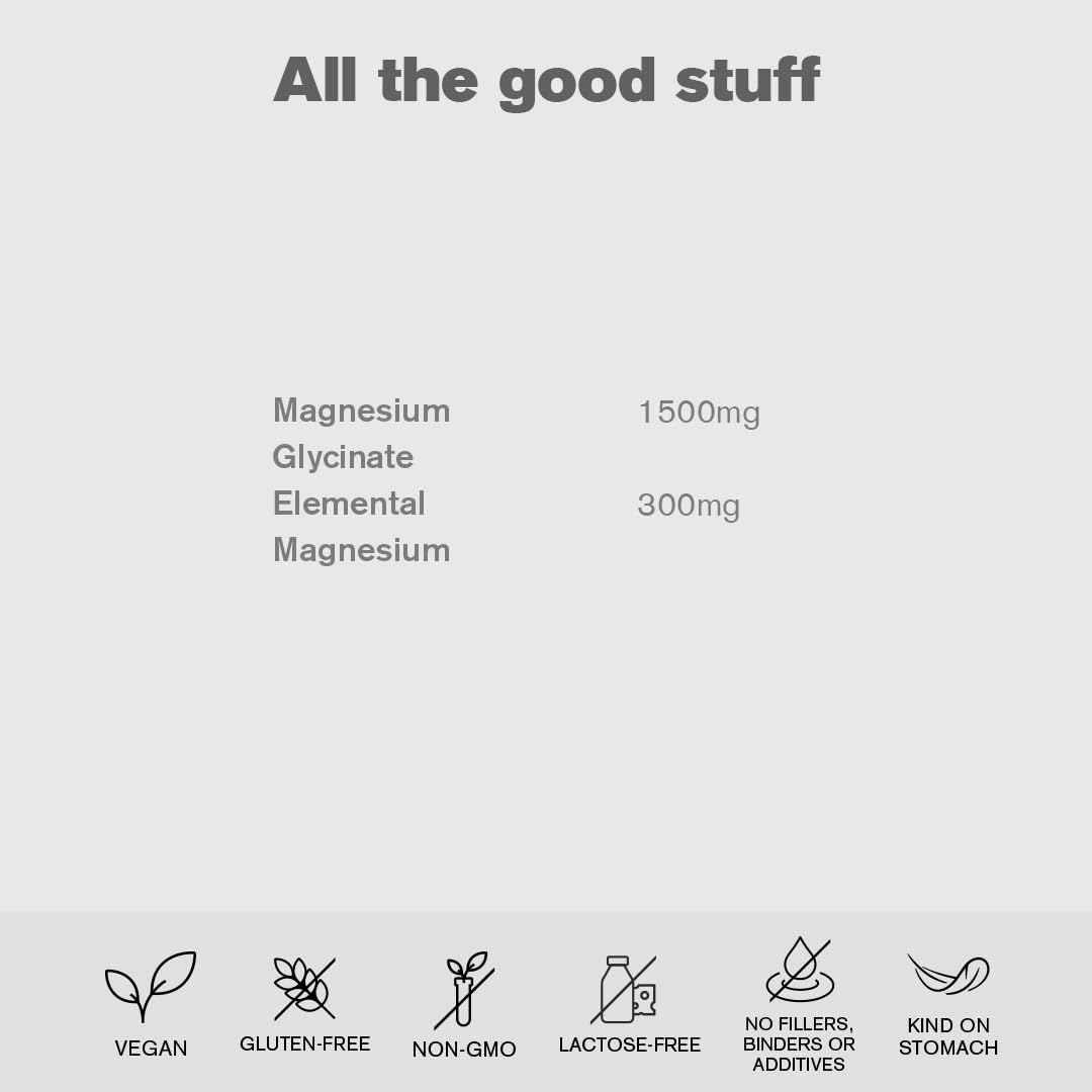 dr vegan Daily Magnesium Glycinate 1500mg | Provides 300mg Pure Elemental Magnesium