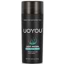 UOYOU LIGHT BROWN Hair Fibres for Thinning Hair 27.5g Bottle | Undetectable & Natural Keratin Hair Fibers Concealer for Hair Loss for Men and Women | Hair Building Fibres Powder [LIGHT BROWN]