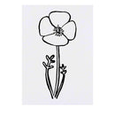 Azeeda 'Poppy' Temporary Tattoo - Water Resistant, Skin-Safe, Non-Toxic Transfer (TO00029631)