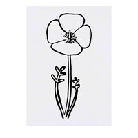 Azeeda 'Poppy' Temporary Tattoo - Water Resistant, Skin-Safe, Non-Toxic Transfer (TO00029631)