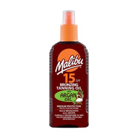Malibu Sun SPF 15 Bronzing Tanning Oil Spray with Argan Oil, 200ml