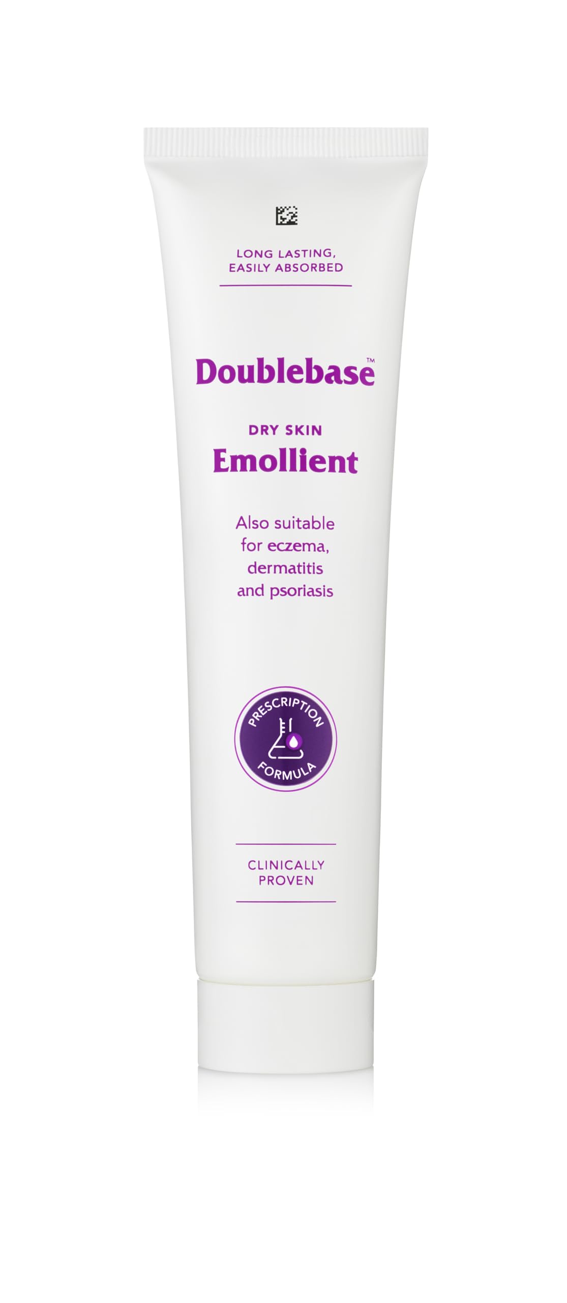 Doublebase Dry Skin Emollient. Clinically Proven Moisturiser for Eczema, Psoriasis and Dermatitis Treatment. Body Cream for Dry Skin Relief, 100g Tube