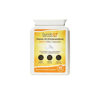 SunVit-D3 Vitamin D 600 IU - Cholecalciferol Vitamin D Capsules Support the Maintenance of Bone, Teeth, Muscle & Immune System | Made in UK & GMP Approved - D3 Vitamins 60 Convenient