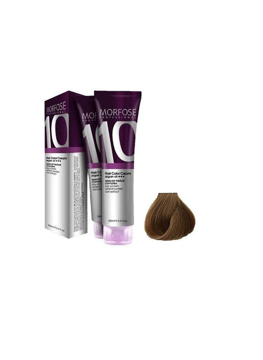 Morfose 10 Professional Hair Colour Cream 100 ml, No. 8 Light Auburn