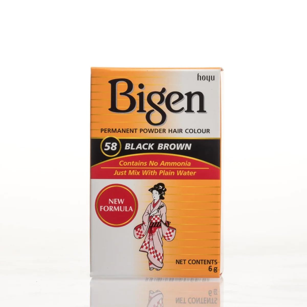Generic Bigen Permanent Powder Hair Color - 58 - Black Brown | No Ammonia (Pack of 4)