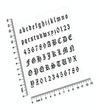 ZEALMAX 4 Sheets Gothic Number and Letter Tattoo Stickers, Small Removable Fake Tattoos DIY Name Freely Combined