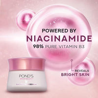 UK Wild Skincare Ponds Bright Beauty Day Cream, SPF 15 PA++, 35 g, Non-Oily Face Moisturizer with Niacinamide