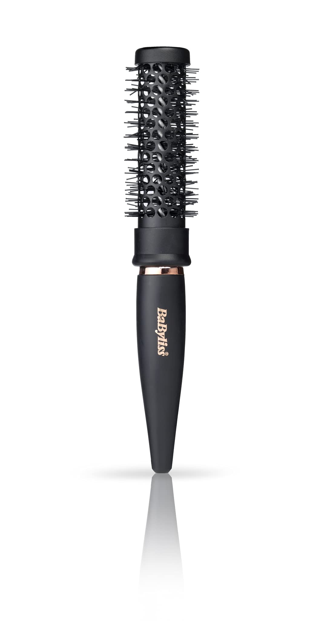 BaByliss Mini Thermal Round Hair Brush, Round Brush for Blow Drying, Black