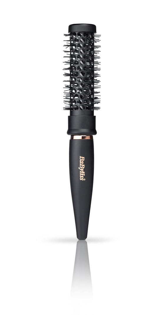 BaByliss Mini Thermal Round Hair Brush, Round Brush for Blow Drying, Black