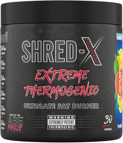 Applied Nutrition Shred X Fat Burner - ABE All Blak Everything Fat Burner, Thermo Weight Management (300g - 30 Servings) (Lemon Ice Tea)