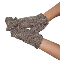 Bodylife Beauty Exfoliating Bamboo Wash Gloves, Bath/Shower Exfoliating Hand Mitt, Dead Skin Remover, Natural, Grey Carbonized Gloves