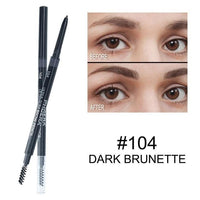 Phoera PHOERA Ultra Slim Eyebrow Liner Pencil With Brow Brush AQUAPURITY Fill & Sculpt Eyebrow Definer Natural Looking Brows Long Lasting (104 DARK BRUNETTE)