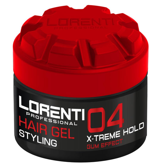 Lorenti Hair Styling Gel | Strong Hold, Edge Control Gum Effect Natural Shine 300ml (Red X-Treme Hold)