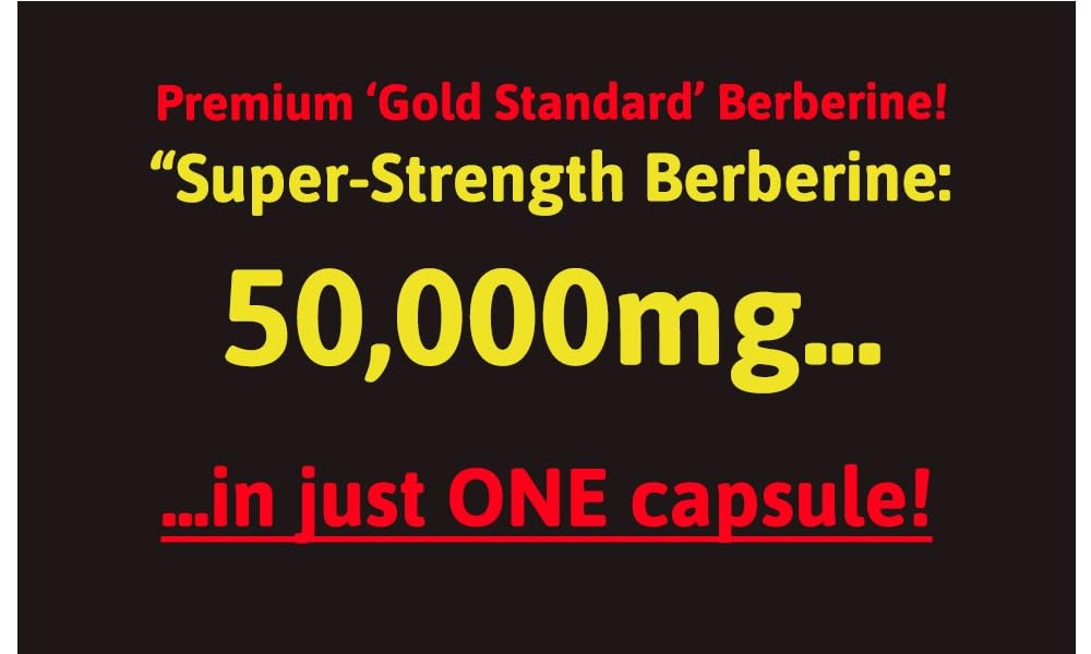 optimum-fx Berberine HCL 50,000 mg Pure Natural Extract - 500 mg at 100:1 – 120 High Strength Capsules