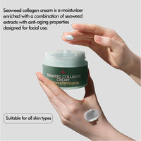 NATUREGURU Seaweed Collagen Face Cream. Seaweed derived Collagen cream for ageing skin, anti ageing with natural seaweed Collagen for Ultimate Hydration. 50g/1.76oz
