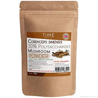 Time Health Cordyceps sinensis Mushroom Extract 100g Powder – 30% Polysaccharides (100g Powder Pouch)