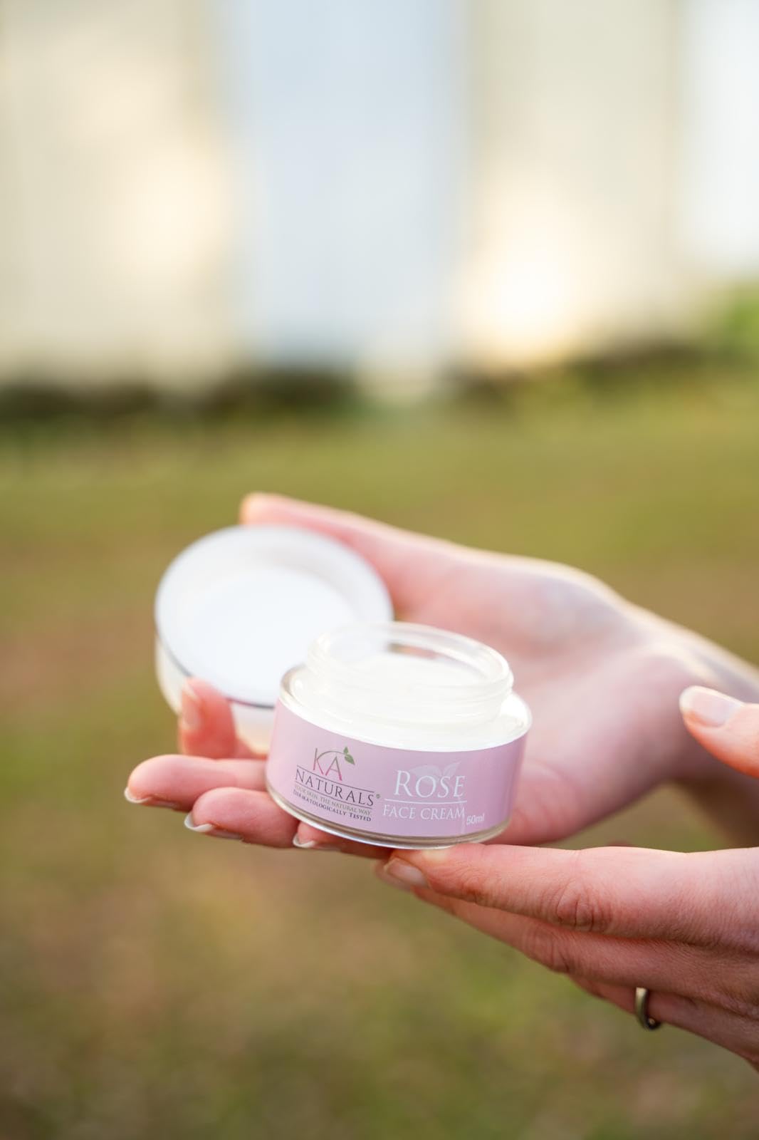 K A Naturals Rose Face Cream - 100% Natural, Vegan and Dermatologically Tested