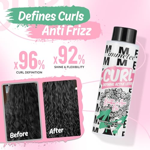immetee Curl Cream For Curly Hairand Styling Cream,Nourishing Lightweight,Non-Greasy,Smoothes & Defines,Curl Activator For Curly Hair,Smooth And Shiny 250ml