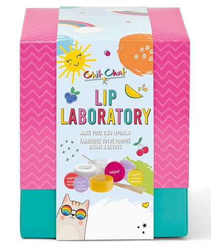 CHIT CHAT Chit Chat Lip Laboratory - Make Your Own Lip Balm Gift Set - Vegan & Cruelty-Free - Gift for Girls